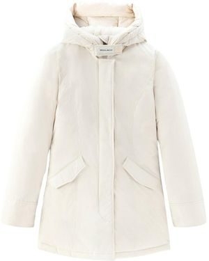 Woolrich Hooded Padded Coat - White