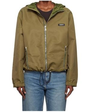 Coperni Hooded Drawstring Hem Zip-Front Jacket - Blue