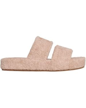 Celine Triomphe Open-Toe Slippers - Pink