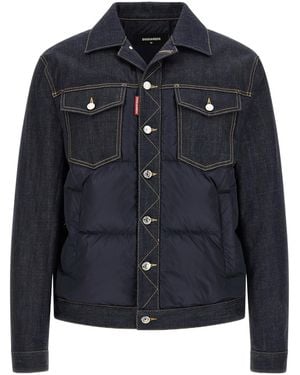DSquared² Long-Sleeve Casual Jacket - Blue