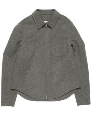 Acne Studios Zip-Up Shirt Jacket - Gray