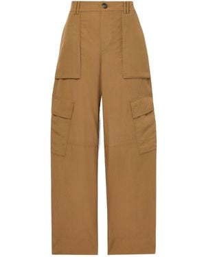 Vince Tencel Lyocell Wide-Leg Cargo Trousers - Natural