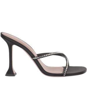 AMINA MUADDI Open-Toe High-Heeled Sandals - Metallic