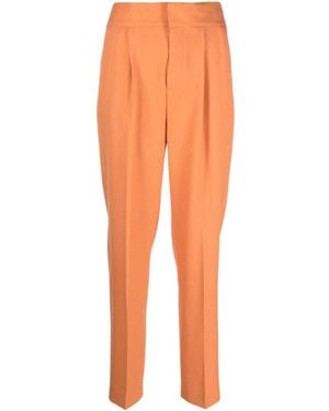 Rodebjer Pleated Zipper Casual Trousers - Orange
