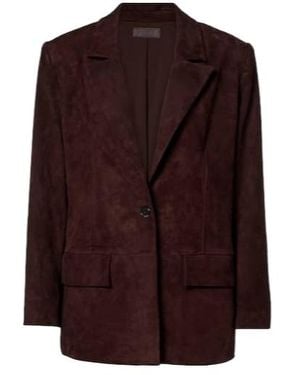 Stouls Suede Blazer - Purple