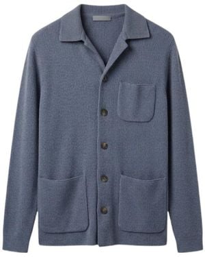 Lardini Long-Sleeved Cardigan - Blue