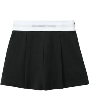 Alexander Wang High-Waist Pleated Shorts - Black