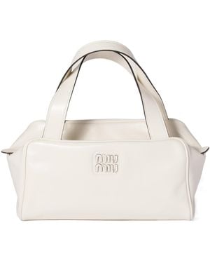 Miu Miu Leather Top-Handle Bag - White