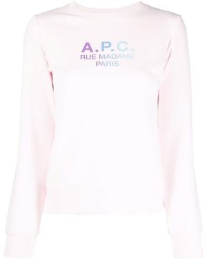A.P.C. Rue Madame Paris Cotton Sweatshirt - White