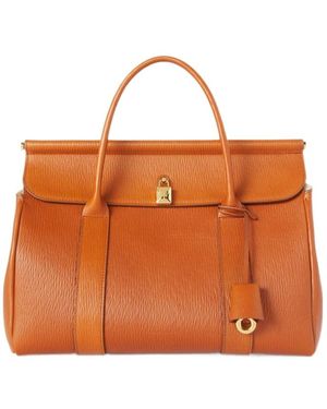 Loro Piana Double Handle Shoulder Bag - Orange
