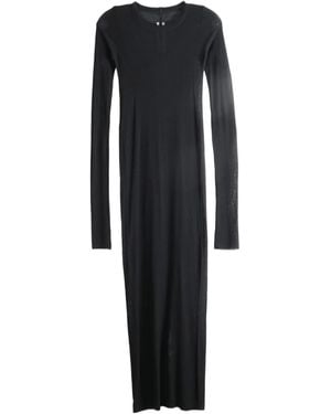 Rick Owens Ribbed Long-Sleeve Dress - Black