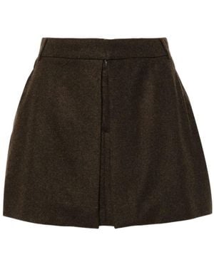 Ami Paris Virgin Wool Mini Skirt - Black
