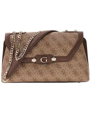 Guess Lindsey Crossbody Bag - Brown