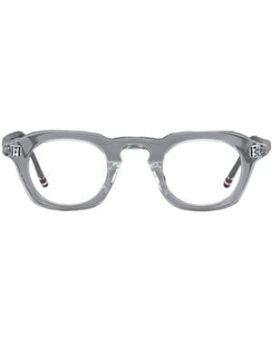 Thom Browne Transparent-Frame Glasses - White