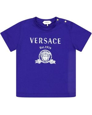Versace Crewneck Shortsleeve Tee - Blue