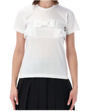 Comme des Garçons Comme Des Garçons Girl Bow Detail T-Shirt - White