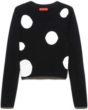 MAX&Co. Polka-Dot Jacquard Jumper - Blue