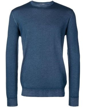 Drumohr Crew-Neck Knitted Jumper - Blue