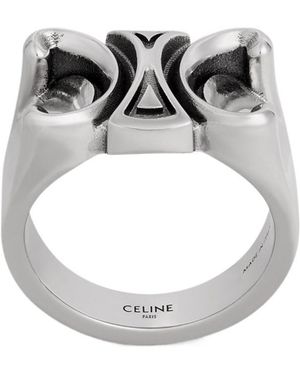 Celine San Onofre Chunky Triomphe Ring - White