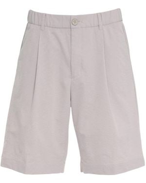 Herno Pleat Detailed Shorts - Grey