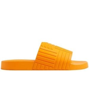 Bottega Veneta Flat Slide Sandals - Orange