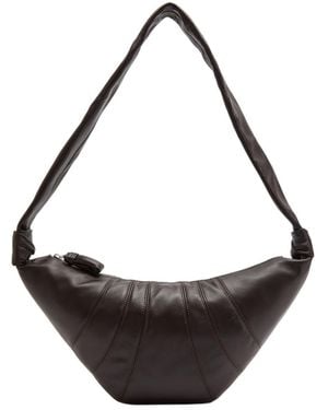Lemaire Croissant Medium Grained Leather Shoulder Bag - Black