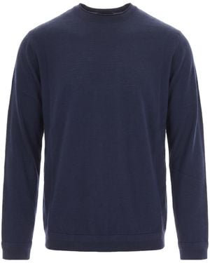 Emporio Armani Long-Sleeved Crewneck Jumper - Blue