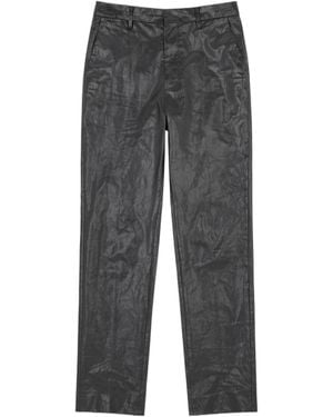 MM6 by Maison Margiela Crinkled Linen Trousers - Grey