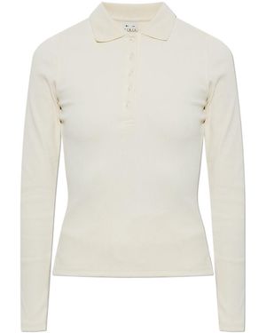 The Upside Cruz Long Sleeve Polo Top - White