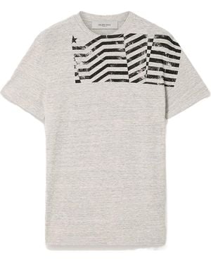 Golden Goose Graphic Printed Crewneck T-Shirt - White