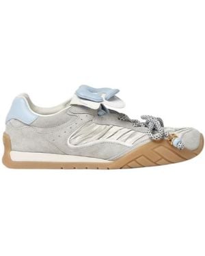 Fendi Wave Pulse Floral Tongue Trainers - White