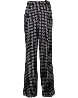 Prada Pattern-Printed Trousers - Grey