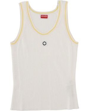 KENZO Boke Flower 2.0 Rib Tank Top - White