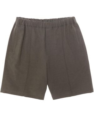 Helmut Lang Pintucked Elasticated Bermuda Shorts - Gray