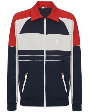 Balmain Logo Patch Detail 70's Sweatshirt - Blue