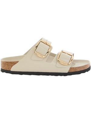 Birkenstock Arizona Patent Leather Sliders - White