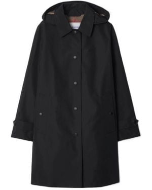 Burberry Long-Sleeved Trench Coat - Black