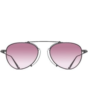 Matsuda Pilot-Frame Titanium Sunglasses - Purple
