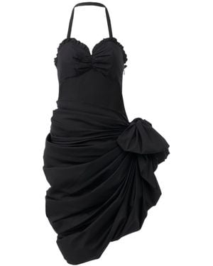 Chloé Wrapped Halterneck Dress - Black