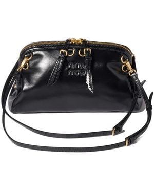 Miu Miu Caprice Leather Clutch - Black