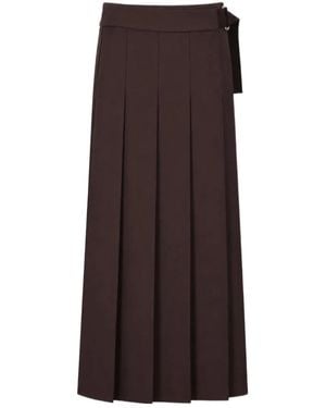 P.A.R.O.S.H. Pleated Skirt - Brown
