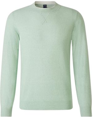 Fedeli Round-Neck Long-Sleeved Jumper - Green