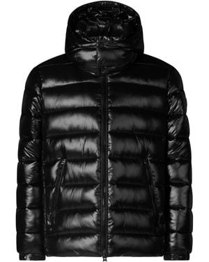 Save The Duck Zip-Up Hooded Puffer Jacket - Black
