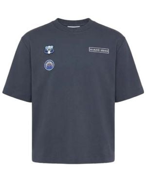 Marine Serre Scout Patches Crew-Neck T-Shirt - Blue