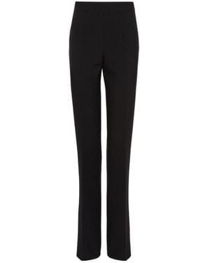 Ferragamo Ferragamo Mid-Rise Straight-Leg Pants - Black