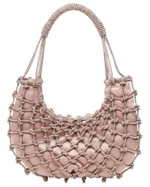 Rosantica Beaded Net Tote Bag - Pink