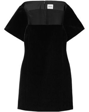 KHAITE Benji Velvet Mini Dress - Black