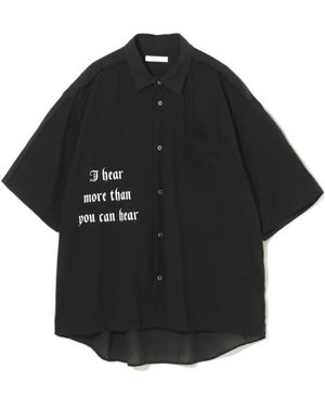 Undercover Slogan-Print Shirt - Black