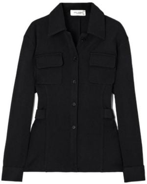 Giuliva Heritage Wool Solid-Color Shirt - Black
