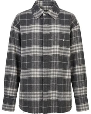 ICON DENIM Plaid Shirt - Gray